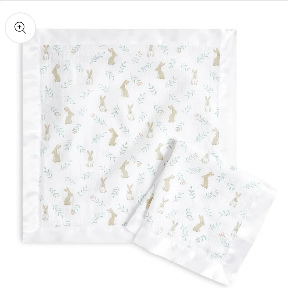 Aden + Anais Essentials Classic Lovey, Cotton Muslin Bunny Burp Cloth New Unused